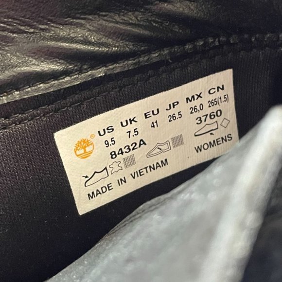 Timberland Glancy black nubuck heeled laceup boots size 9.5 - Picture 10 of 10